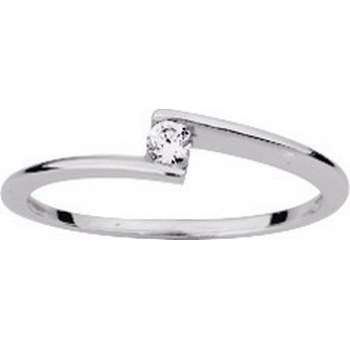 Solitaire diamant or blanc