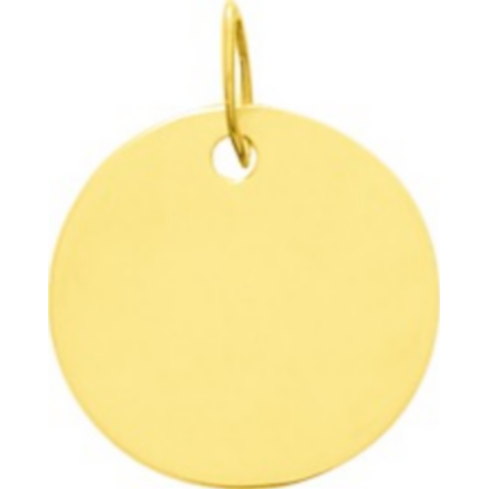 plaque ronde or jaune