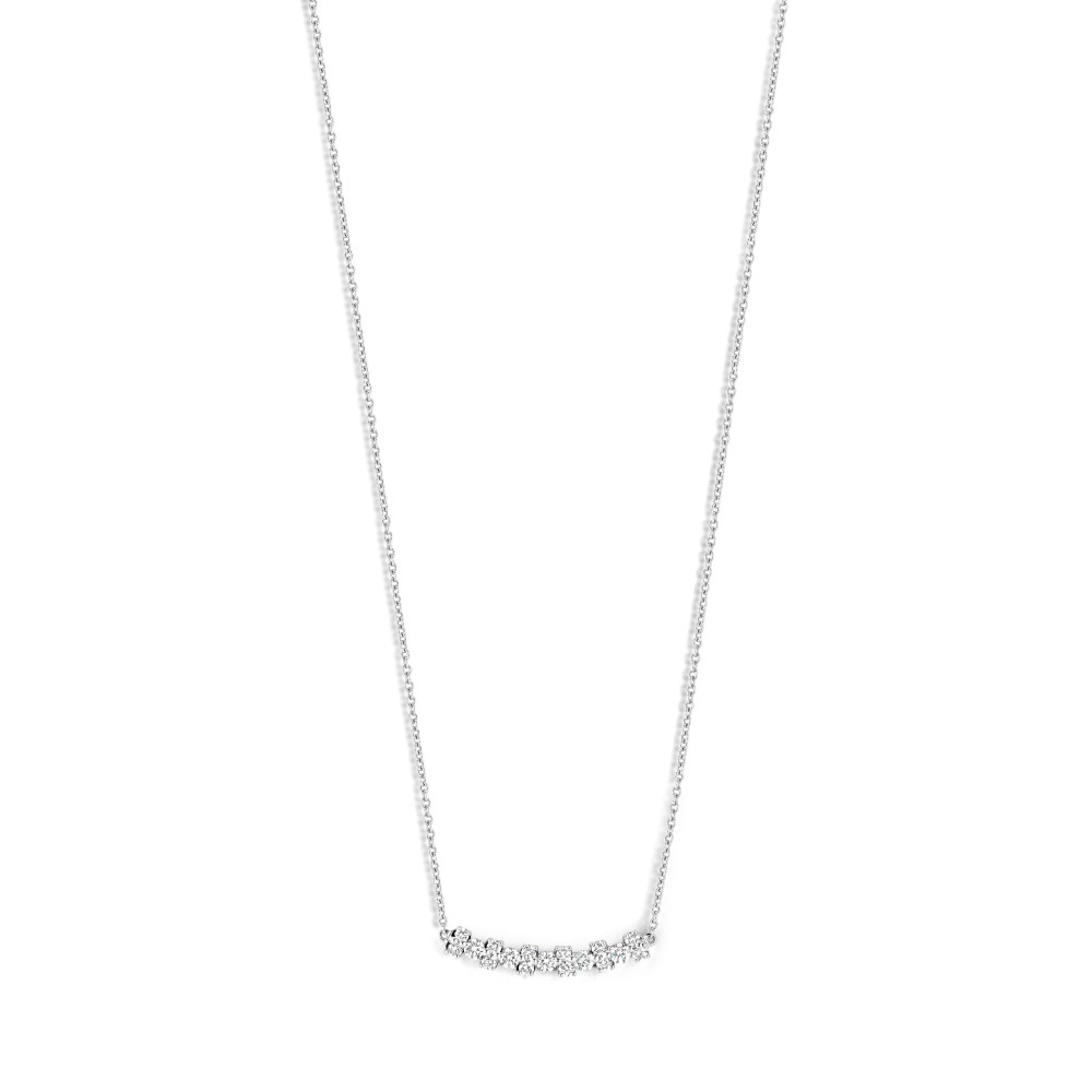 Collier or blanc diamants