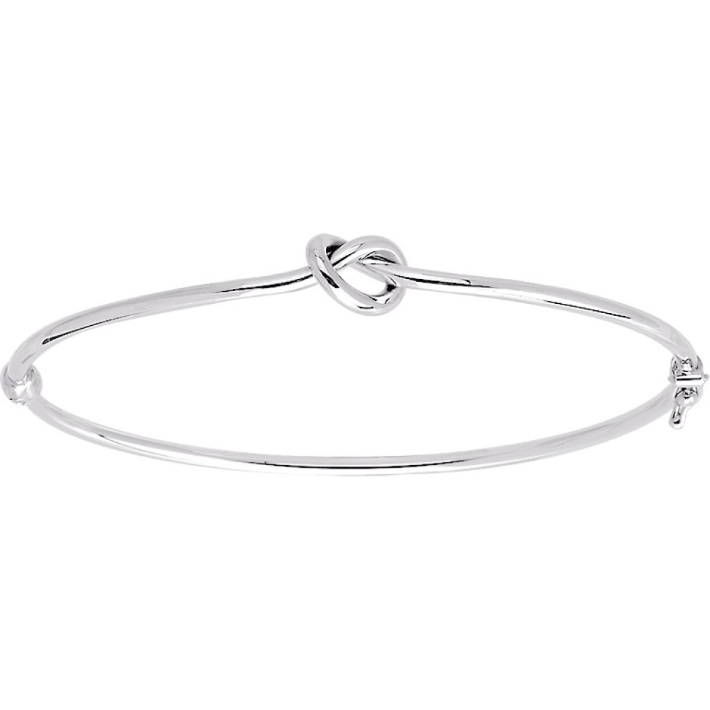 Bracelet nœud en or blanc 18k