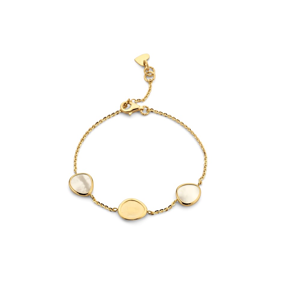Bracelet or 18k et nacre