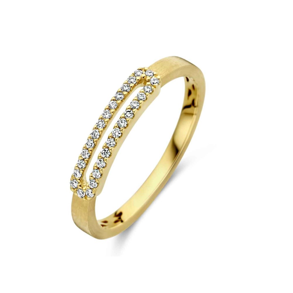 Bague or 18k diamants