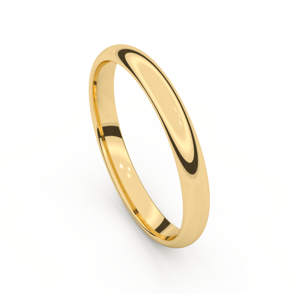 Alliance bombé or jaune 3 mm