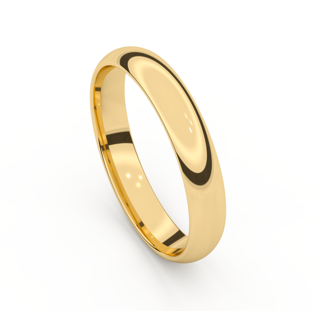 Alliance bombé or jaune 4 mm