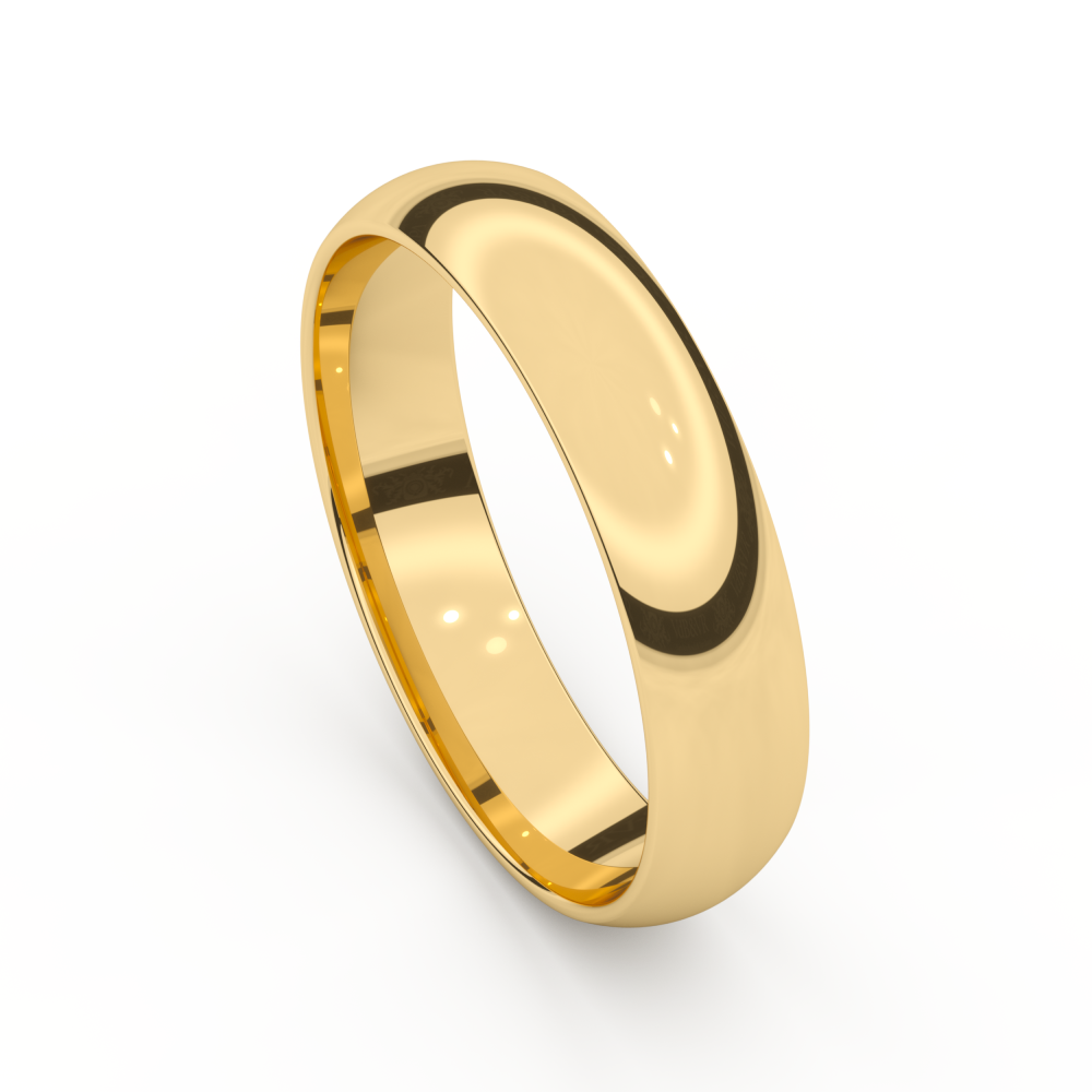 Alliance bombé or jaune 5 mm