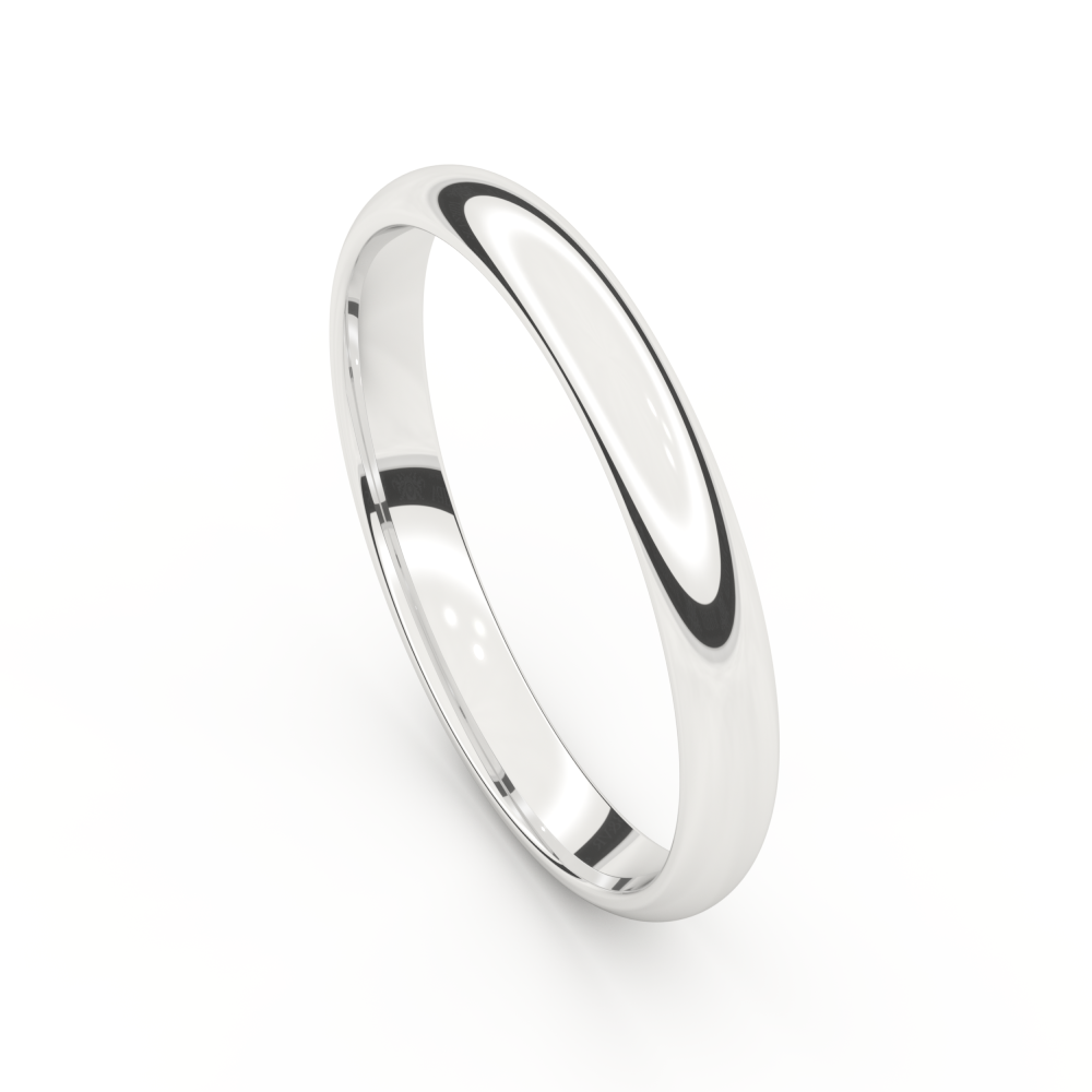 Alliance bombé or blanc 3 mm