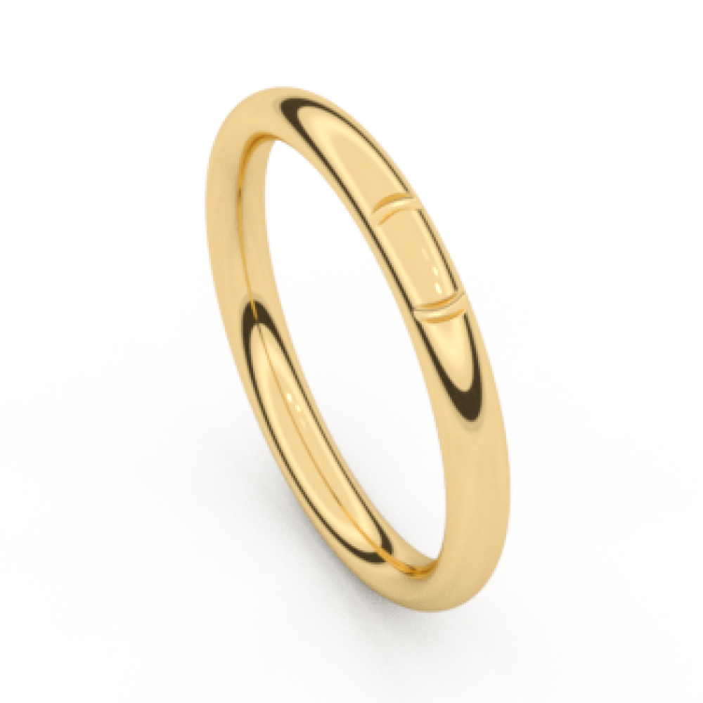 Alliance or jaune ronde 3 mm