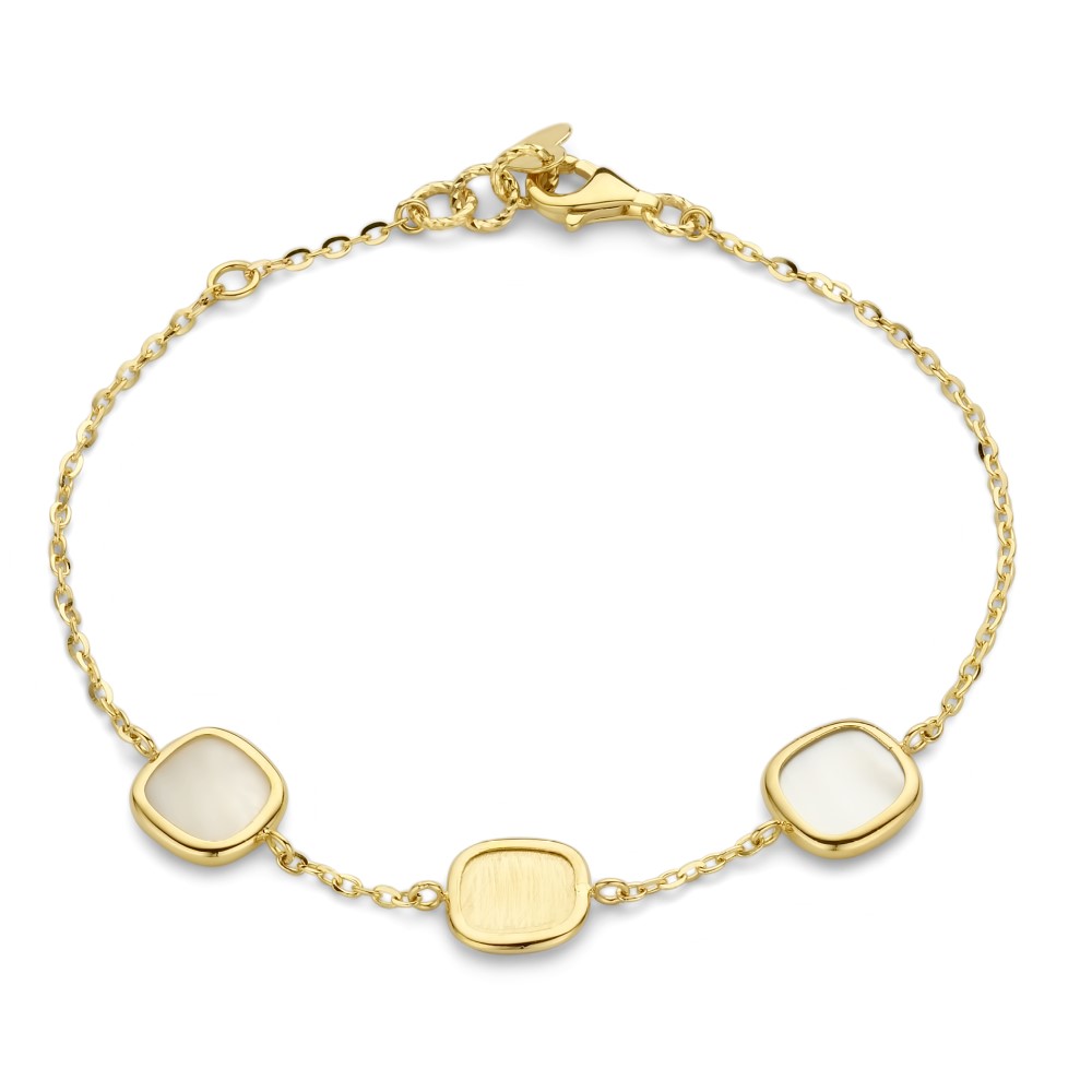 Bracelet or 18k et nacre