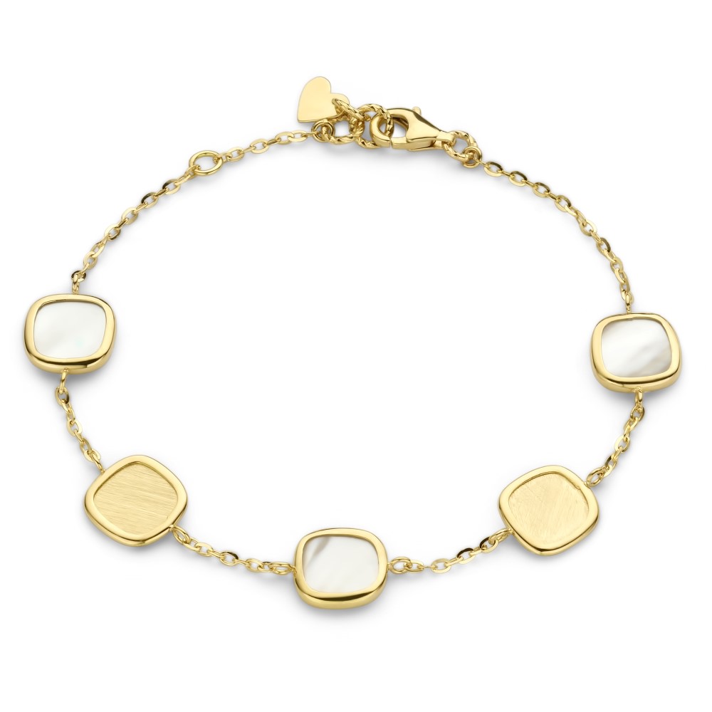 Bracelet or 18k et nacre