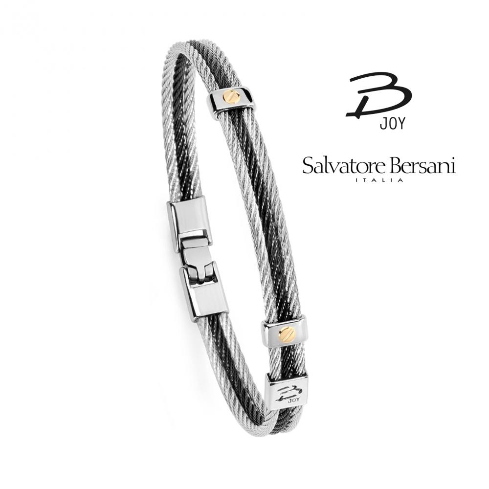 Bracelet acier et or 18k