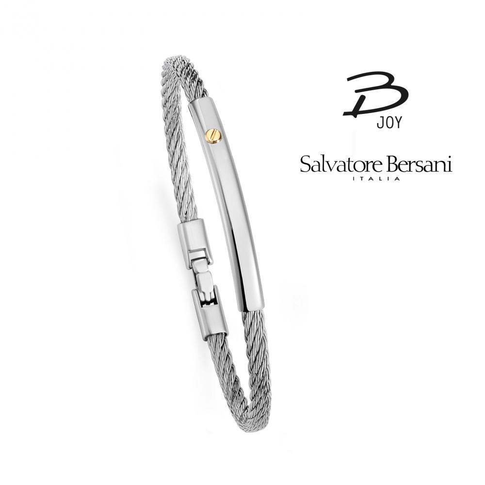 Bracelet acier et or 18k