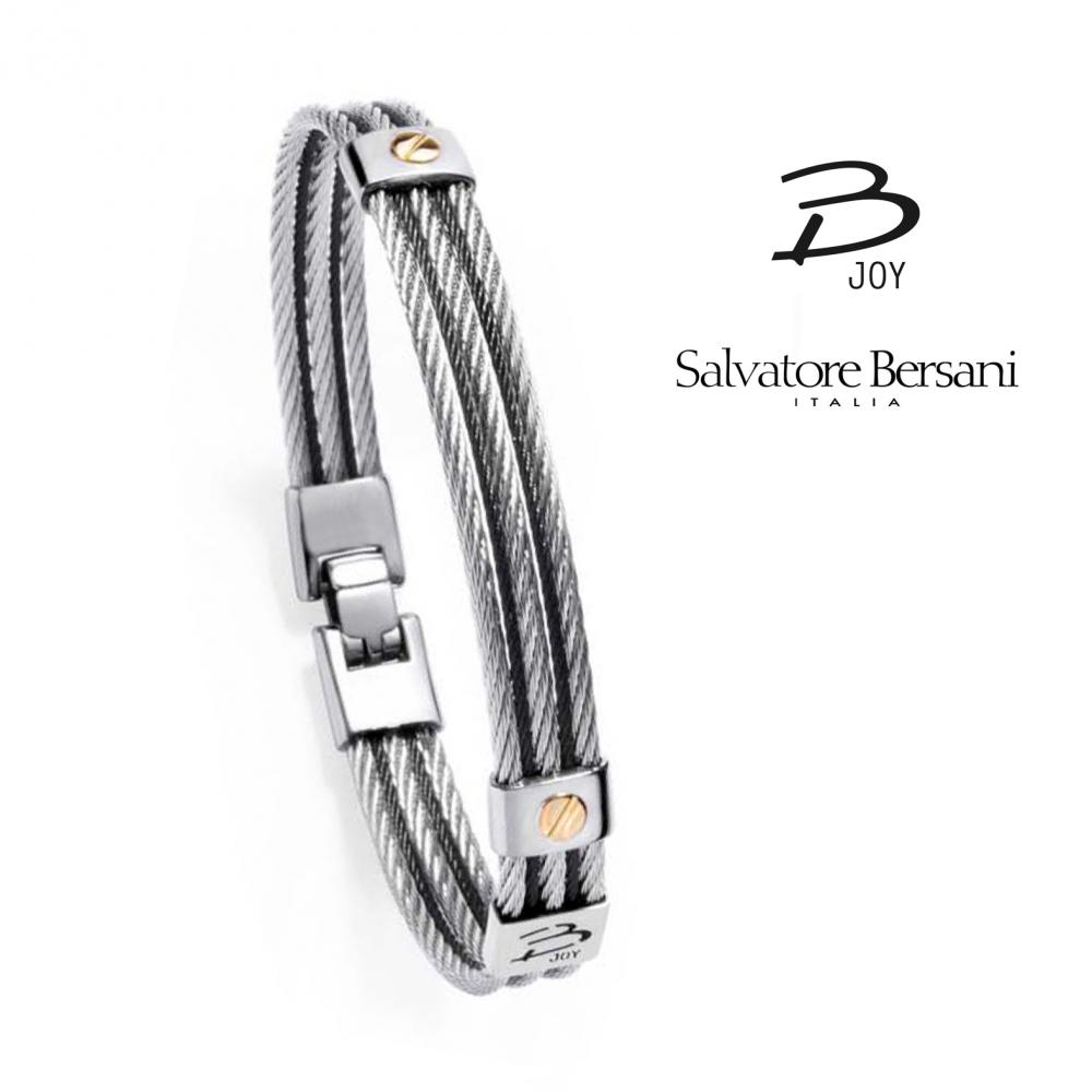 Bracelet acier et or 18k