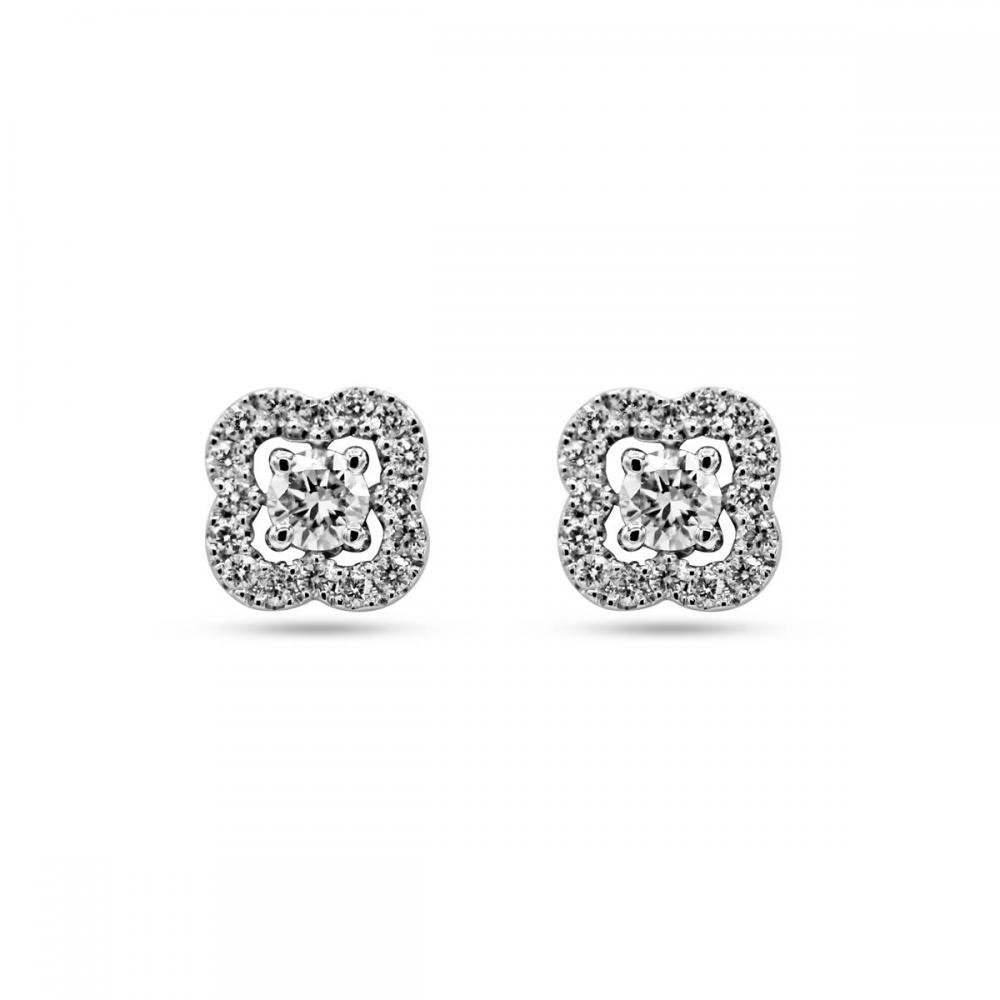 Boucles d'oreilles diamants 0.26 cts