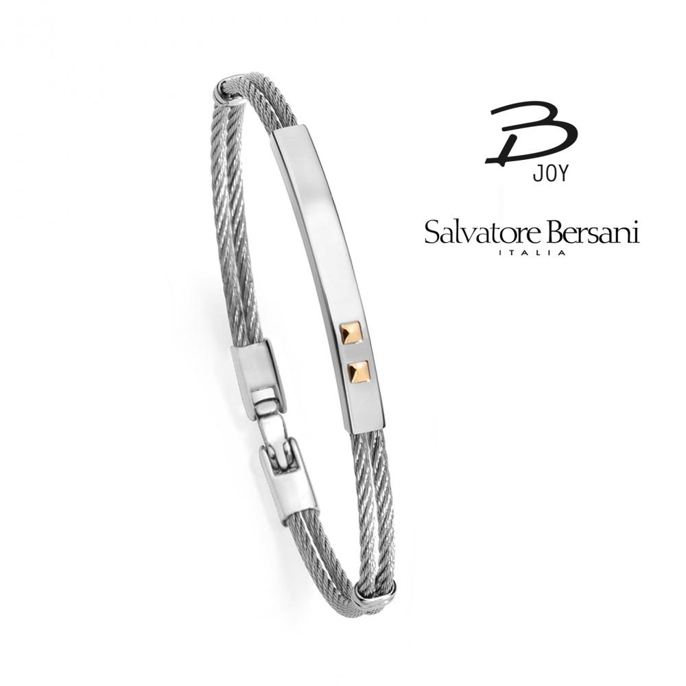 Bracelet acier et or 18k