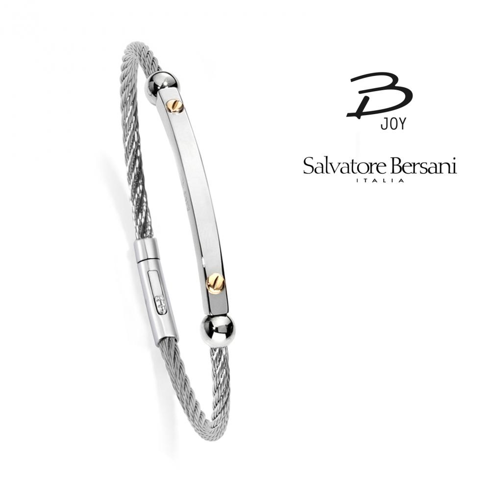 Bracelet acier et or 18k