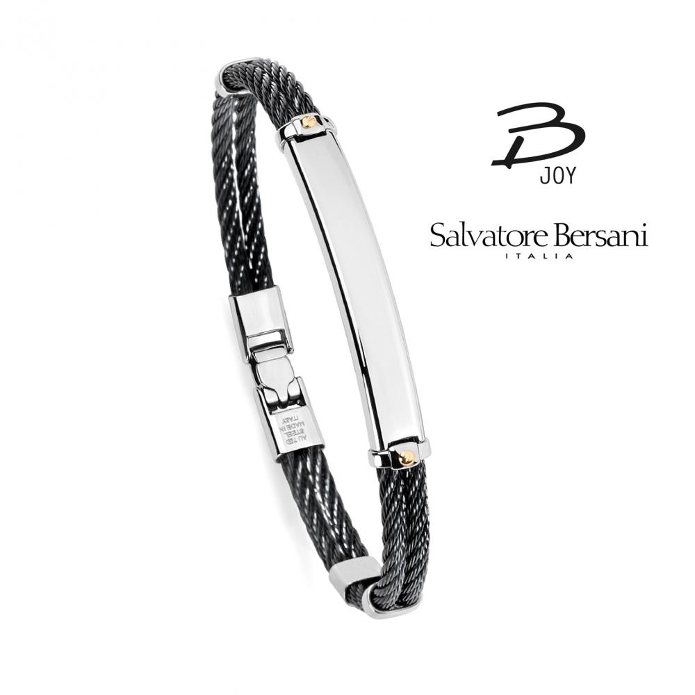 Bracelet acier et or 18k