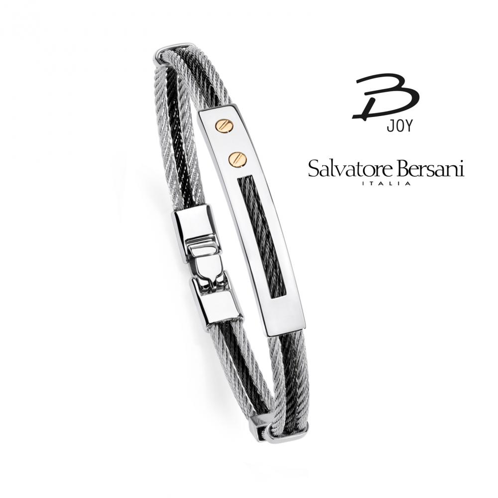 Bracelet en acier et or 18K